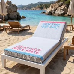 Telo Mare Fouta stampato con frange Mare Male 90x170