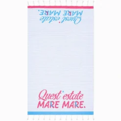Telo Mare Fouta stampato con frange Mare Male 90x170
