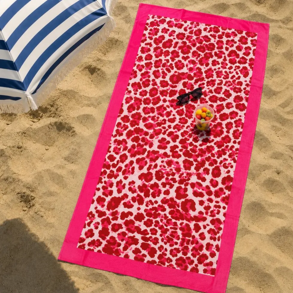 Telo Mare in Microfibra Maui Pink Animalier 100 x 180 DIS. 24