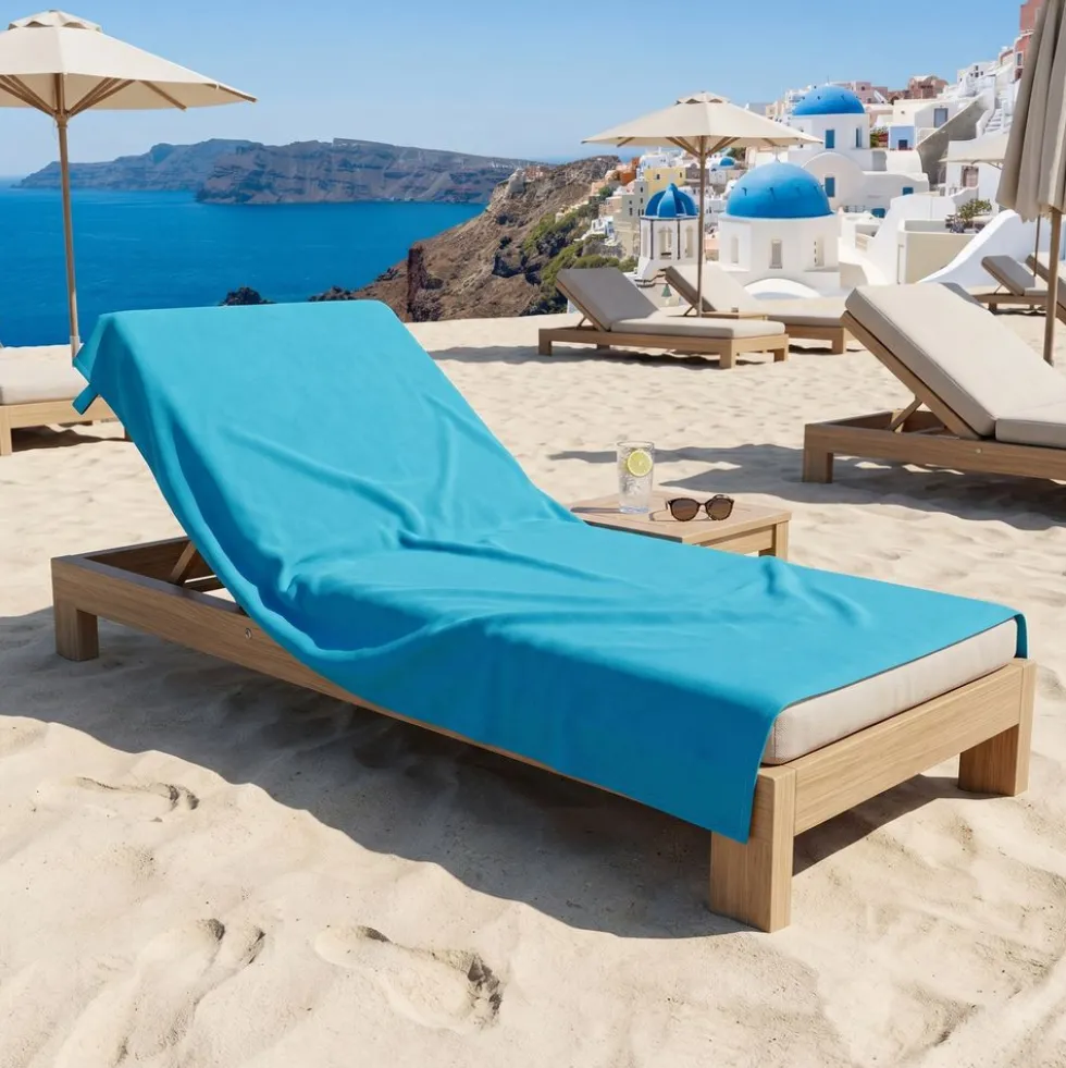Telo Mare Pareo Microfibra Azzurro 90 x 170