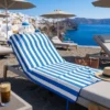 Telo Mare Pareo microfibra Monterey Riga Azzurra 90 x 170