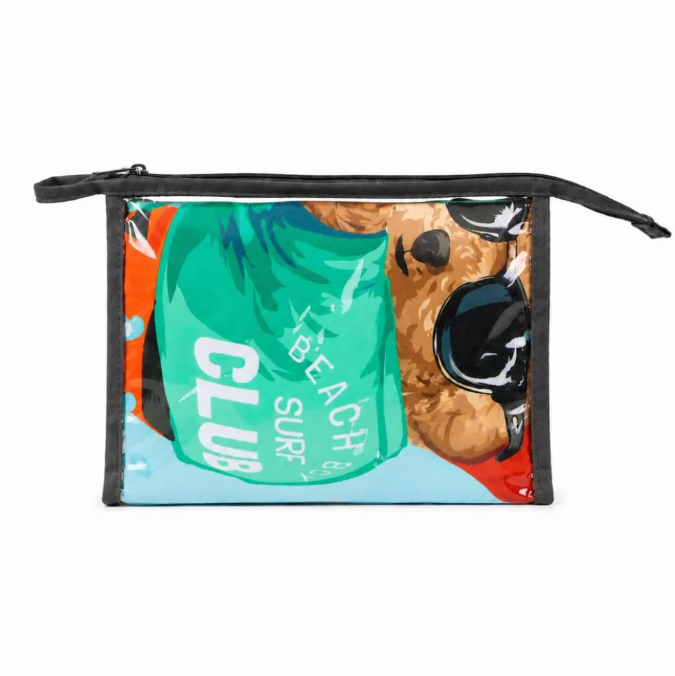 Telo mare per lettino con cuscino Teddy Surf Arancio 62x185