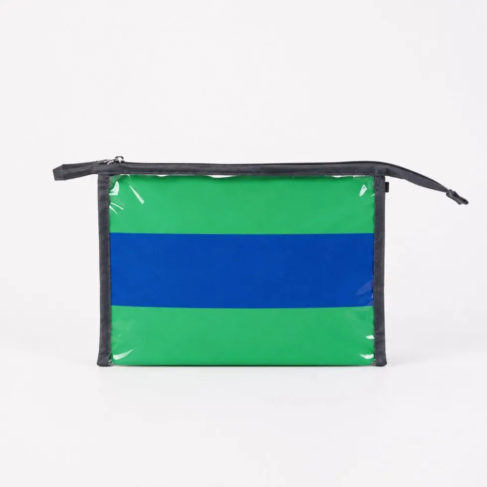 Telo mare per lettino con cuscino Tortugas Verde Blu 62x185