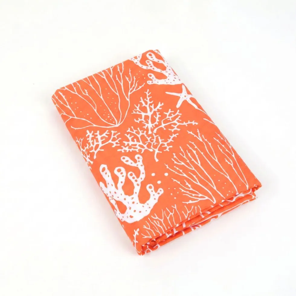 Telo mare per lettino con cuscino Patagonia Coralli Arancio 80x190