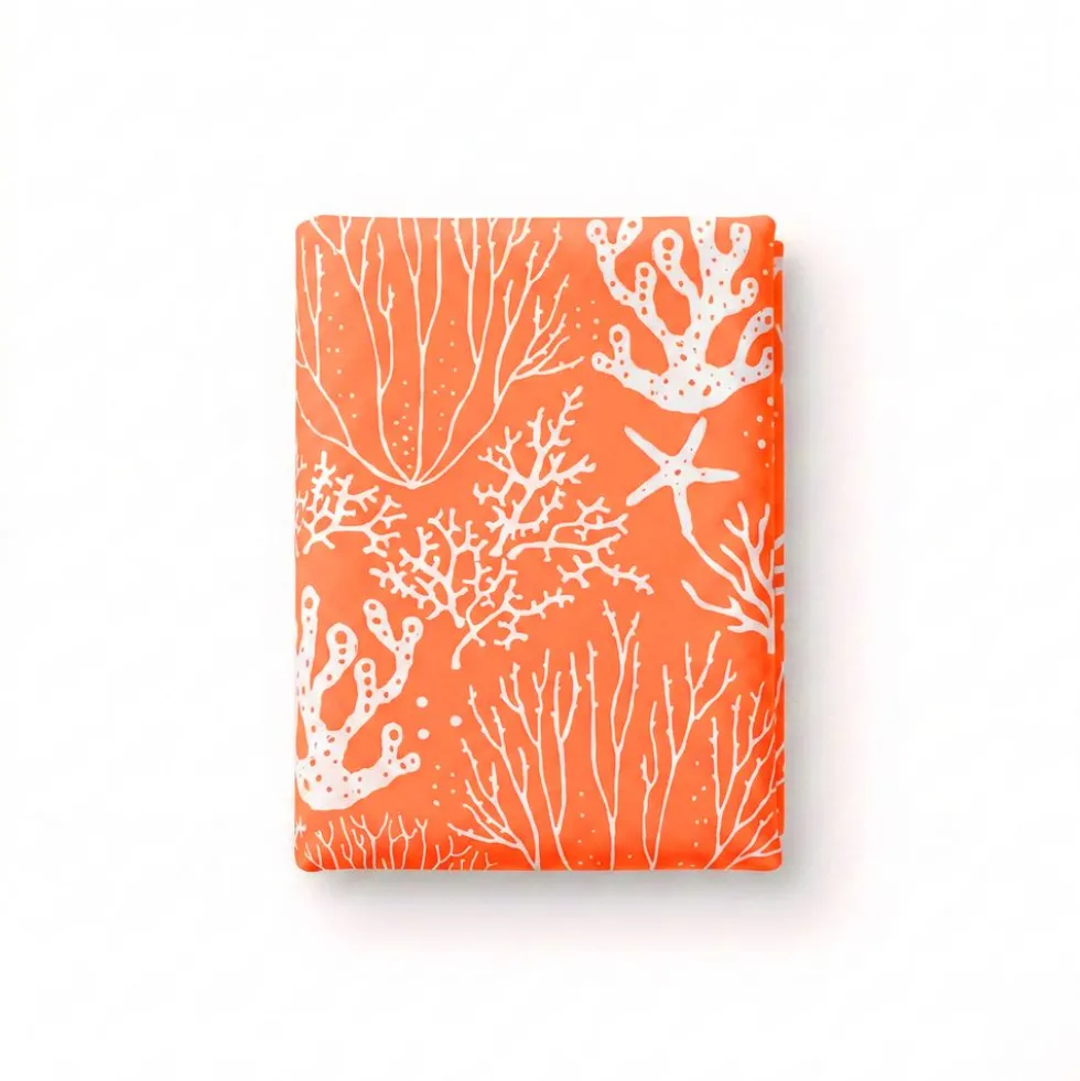 Telo mare per lettino con cuscino Patagonia Coralli Arancio 80x190