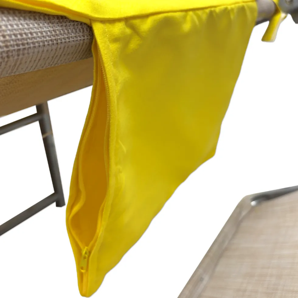 Telo mare per lettino microfibra fluo giallo 80 x 190