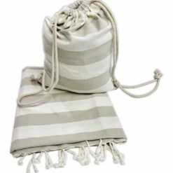 Telo Mare + Sacca Fouta Versilia Beige
