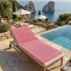 Telo mare Spugna Antibes Malva/Bianco 100x180