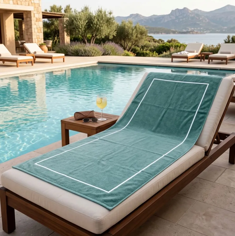Telo mare Spugna Antibes Mare/Bianco 100x180