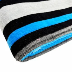 Telo Mare Spugna Big stripe azzurro 90 x 165