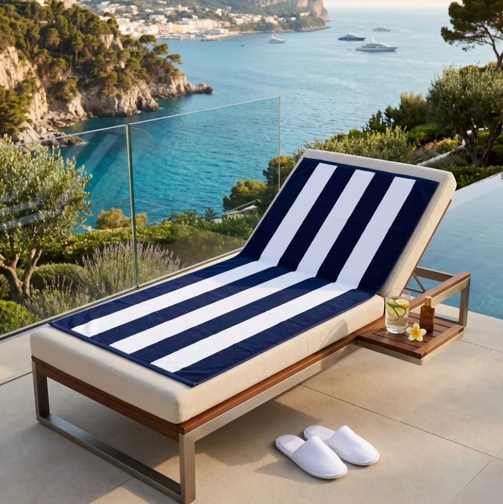 Telo Mare Spugna Jacquard Marbù Doubleface Oltremare 90x165