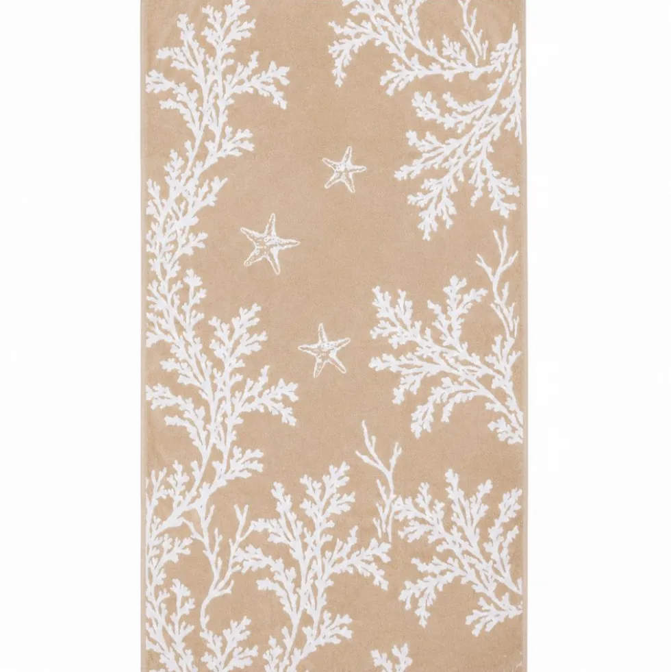 Telo Mare Spugna Jacquard Reef Star Beige 90 x 165