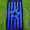 Telo Mare Spugna Velour Calcio Blu e Nero 90 x 165