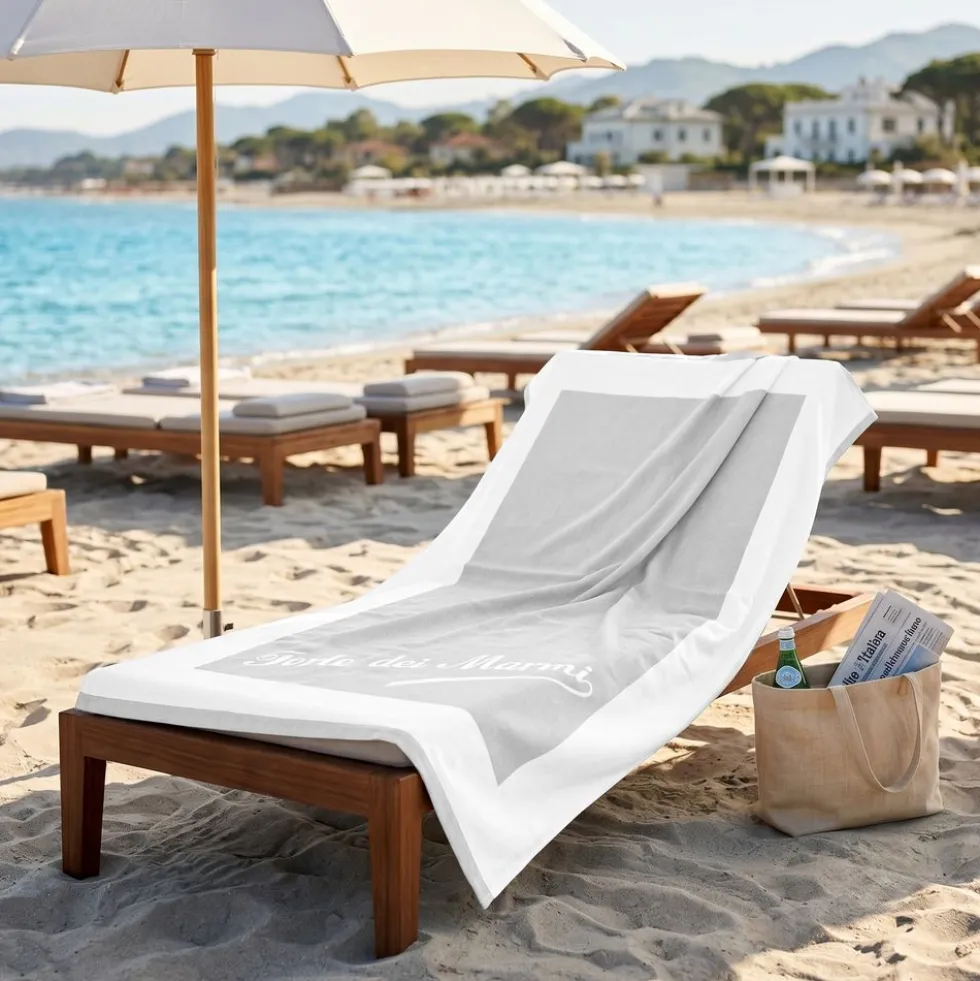 Telo Mare Spugna Velour Forte dei Marmi Grigio 90 x 170