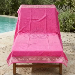 Telo Mare Spugna Velour New Cameo Fluo Fucsia 90 x 165