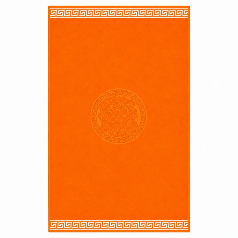 Telo Mare Spugna Velour New Cameo Fluo Arancio 90 x 165