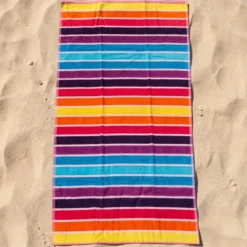 Telo Mare Spugna Velour Rayas Multicolor 90 x 165