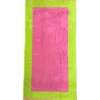 Telo Mare Spugna Velour Versilia Fucsia/Verde 90 x 170