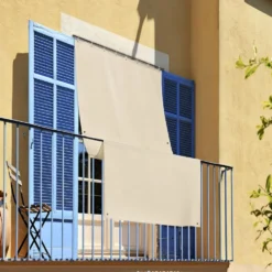 Tenda da sole anelli laterali idrorepellente canarie antracite 145 x 300