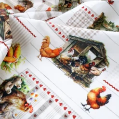 Tovaglia antimacchia Galline 150 x 150