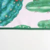 Tovaglia Antimacchia Hydro Cactus Disegno 4 Cactus su fondo beige con fiori gialli e rossi 140 x 140