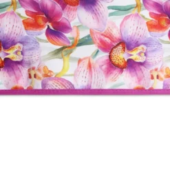Tovaglia Antimacchia Hydro Flowers Disegno 3 Orchidee gialle rosa 140 x 300