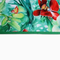 Tovaglia Antimacchia Hydro Flowers Disegno 2 Fiori bianchi e rossi 140 x 230