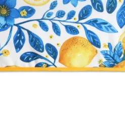 Tovaglia Antimacchia Hydro Frutta Disegno 1 Limoni e fiori blu 140 x 180