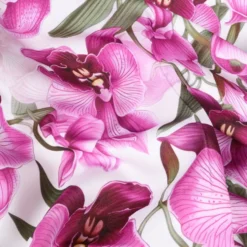 Tovaglia Antimacchia Hydro Flowers Disegno 1 Orchidee Viola 140 x 300