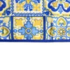 Tovaglia Antimacchia Hydro Maiolica Disegno 3 Blu Giallo 140 x 180
