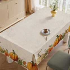 Tovaglia antimacchia Kiki Fancy Zucca 140 x 320