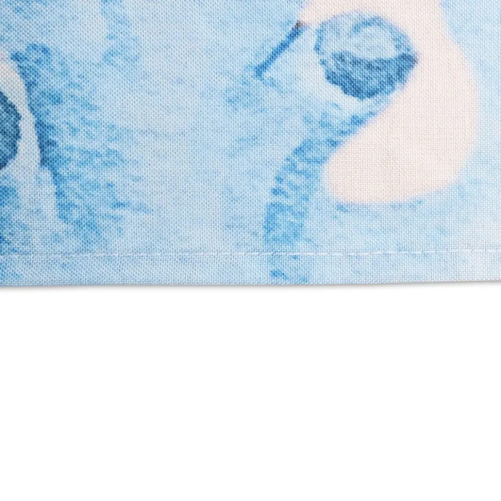 Tovaglia antimacchia Kiki Mare Stelle Conchiglie Alghe Azzurre 140x240