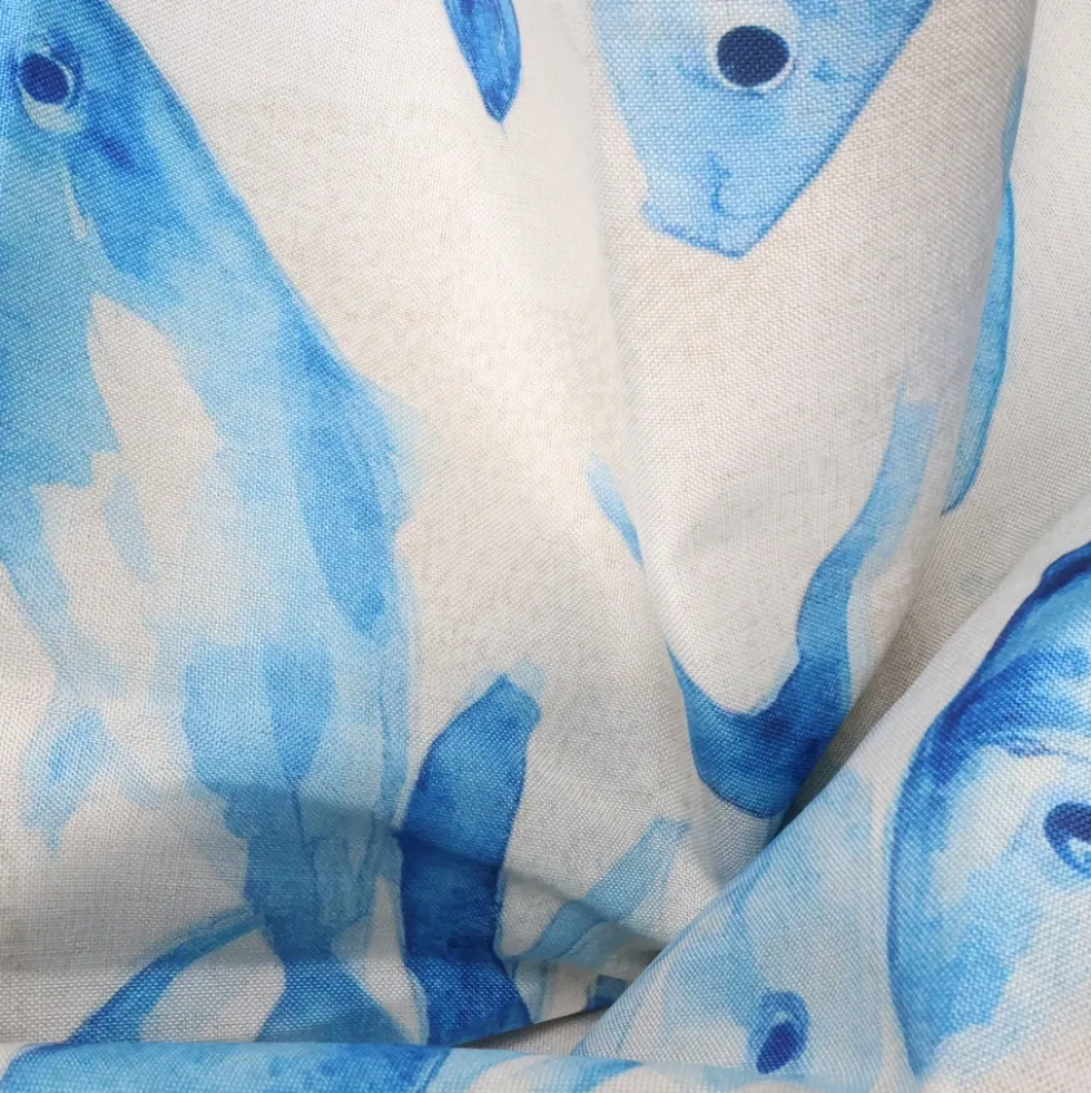 Tovaglia antimacchia Kiki Mare Pesci Azzurri Piccoli 140x180