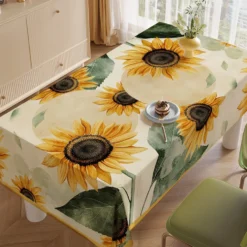 Tovaglia Antimacchia rotonda Kiki Fancy Girasoli 180
