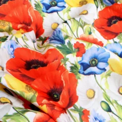 Tovaglia Antimacchia Splash Fiori di Prato Papaveri 140 x 180