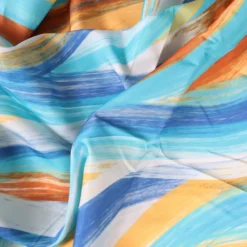 Tovaglia Antimacchia Splash Astratto Onda azzurra 140 x 140