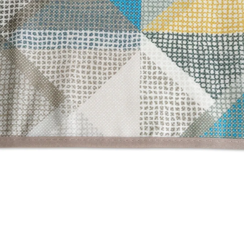 Tovaglia Antimacchia Splash Astratto Quadretti Puntini Tortora 140 x 180