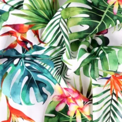 Tovaglia Antimacchia Splash Millefiori Tropicale Verde 140 x 180