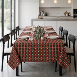 Tovaglia in scatola regalo Gretel Pinetti rossi e verdi 140 x 180