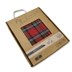 Tovaglia in scatola regalo Roy lurex Rosso 140 x 240