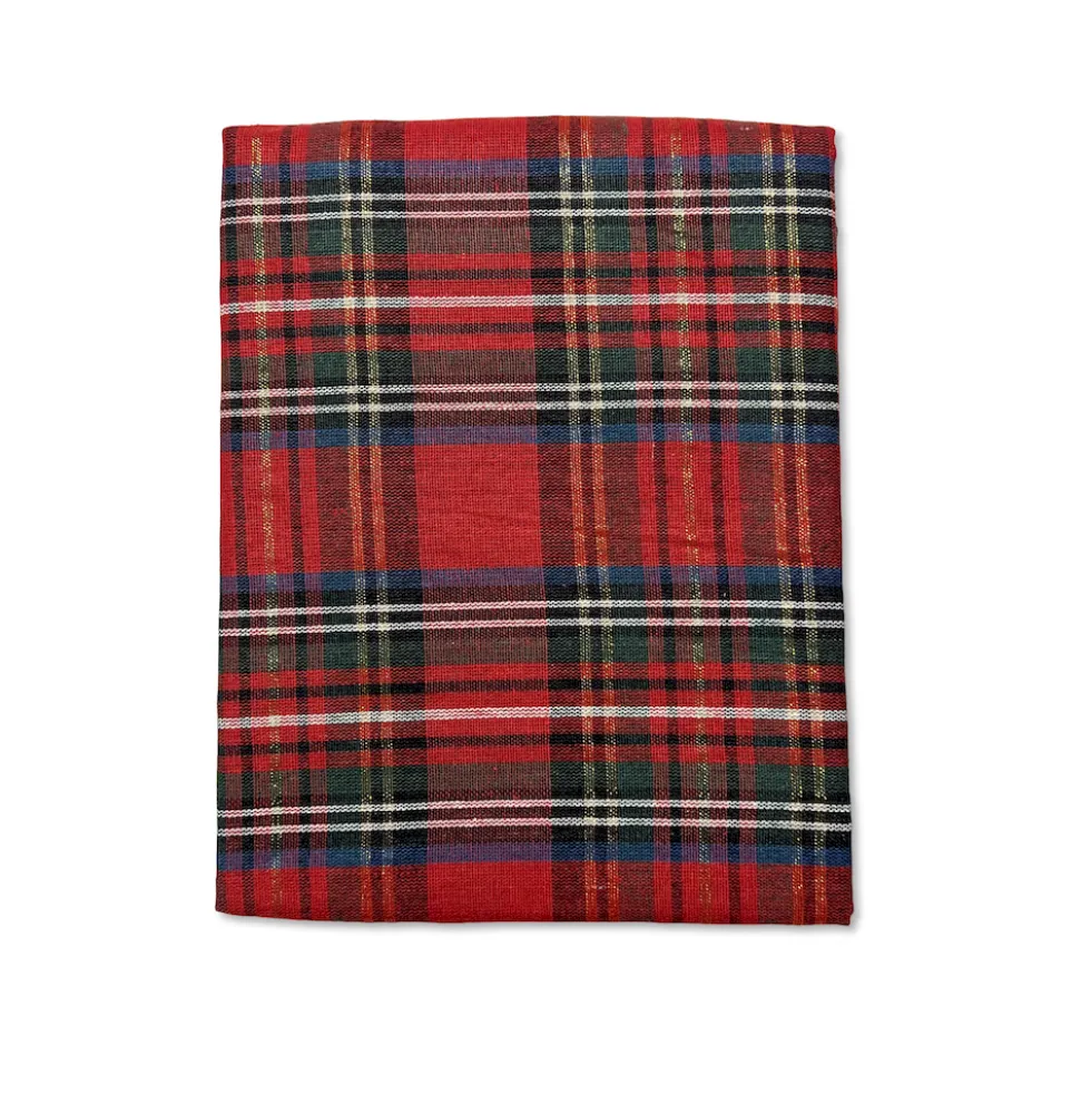 Tovaglia in scatola regalo Roy lurex Rosso 140 x 240