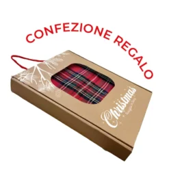 Tovaglia in scatola regalo Roy lurex Rosso 140 x 180