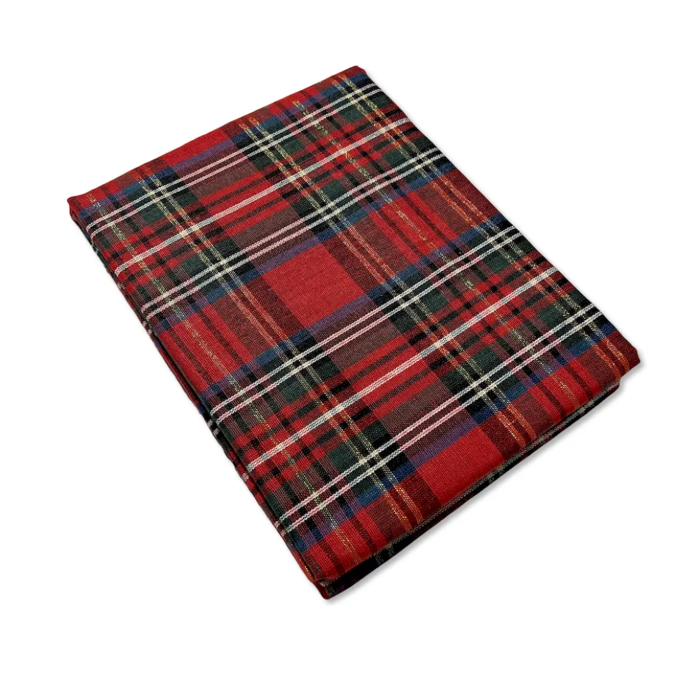 Tovaglia in scatola regalo Roy lurex Rosso 140 x 180