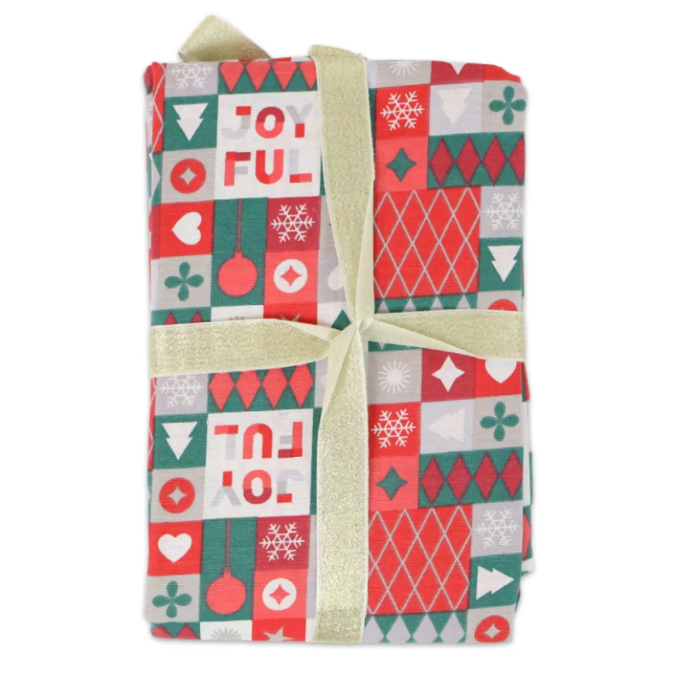 Tovaglia Magic Natale ASS. 4 Festa Geometrico 130 x 230