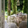 Tovaglia Tessitura Toscana Bunny Garden 100% Lino 160 x 230