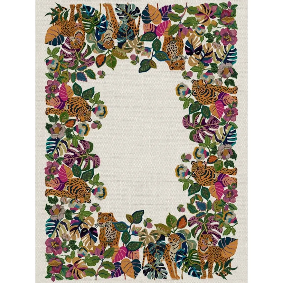Tovaglia Tessitura Toscane Leoleaf Lino e Cotone 170 x 270