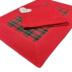 Tovaglietta Americana Check Tartan rosso