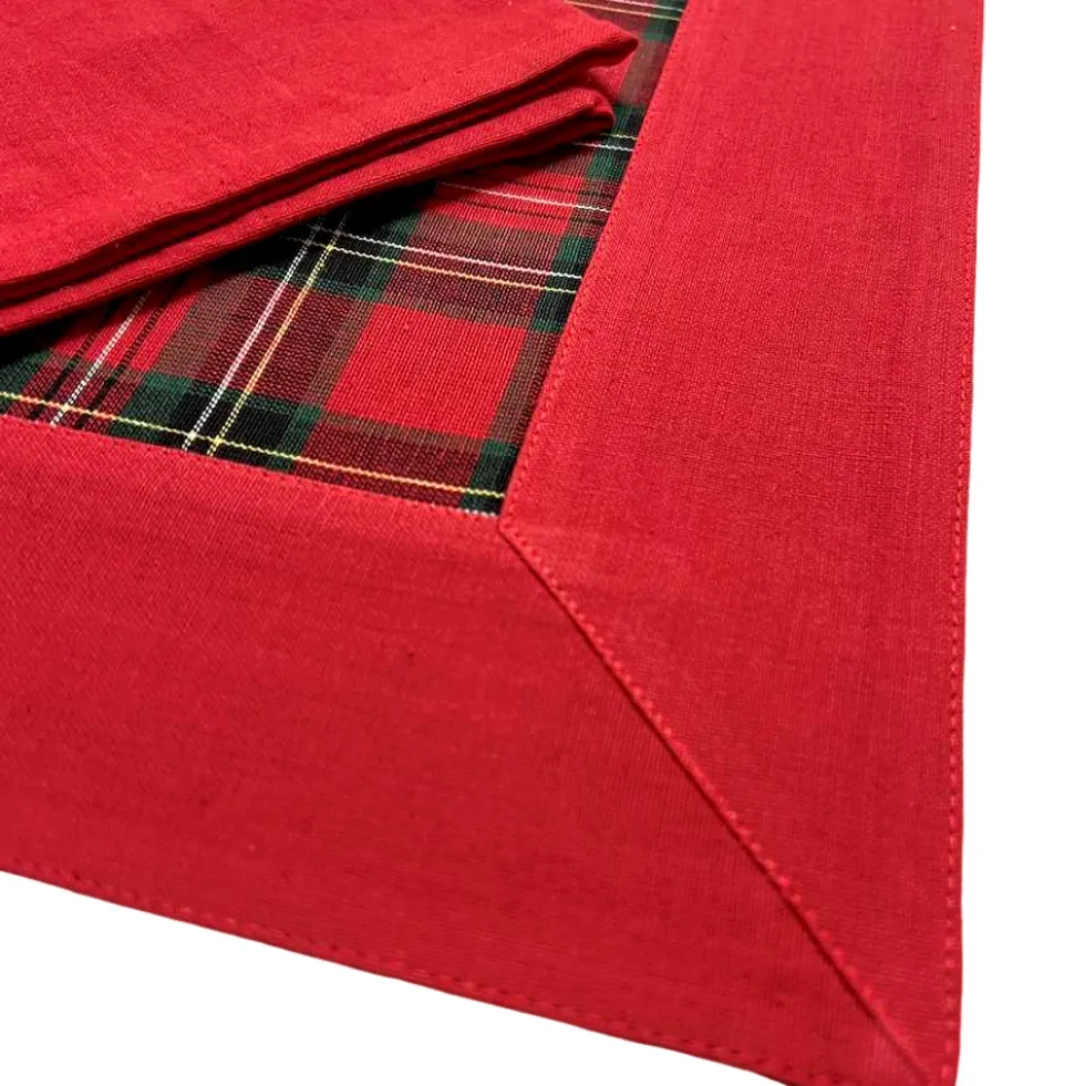 Tovaglietta Americana Check Tartan rosso
