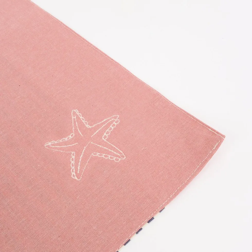 Tovaglietta Americana in Cotone Doubleface ricamo Stella Marina