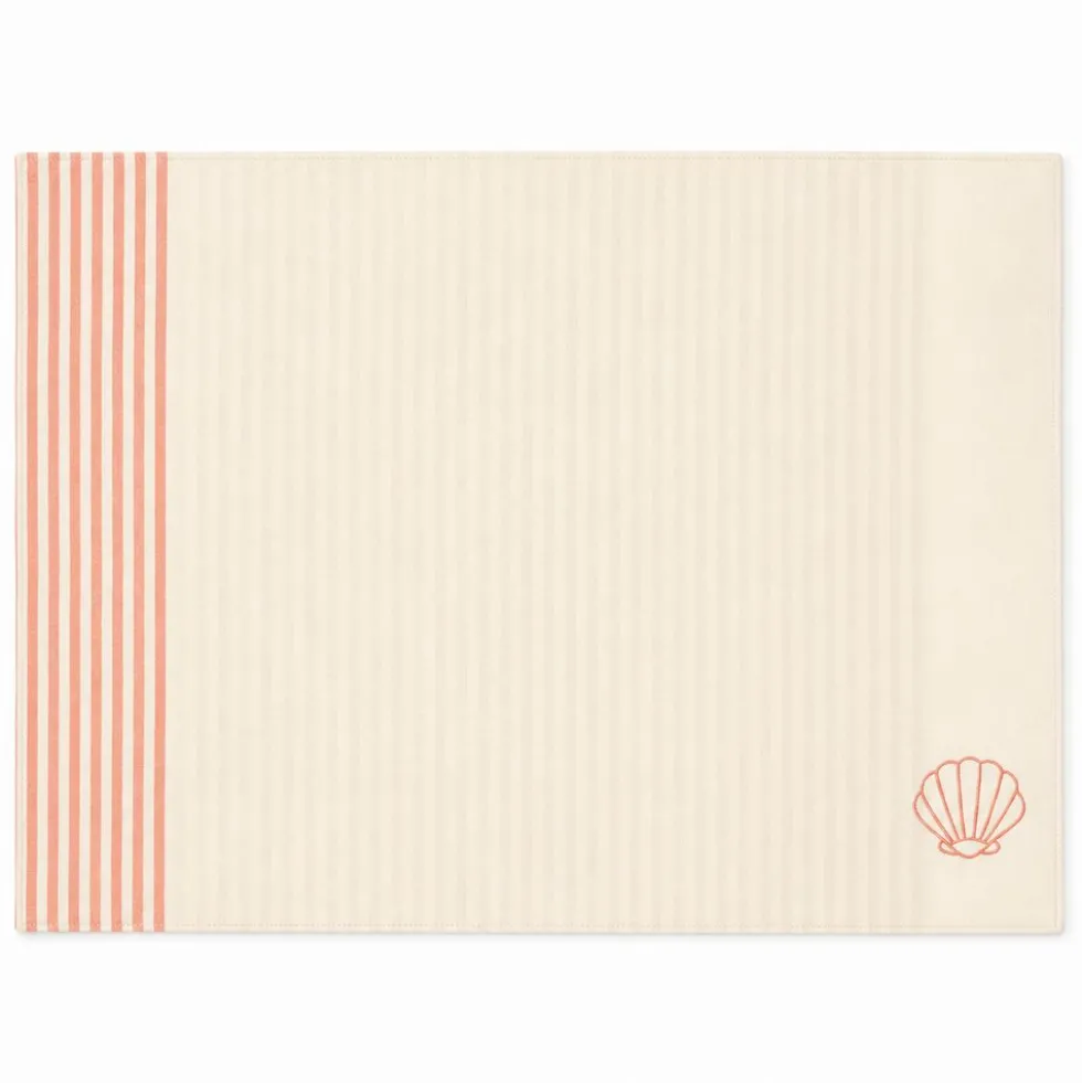 Tovaglietta Americana in Cotone Doubleface ricamo Conchiglia